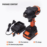 PISTOLA DE IMPACTO INALAMBRICO SIN ESCOBILLA 20V 1/2 850Nm CON BATERIA (4Ah) Y CARGADOR - HARDEN