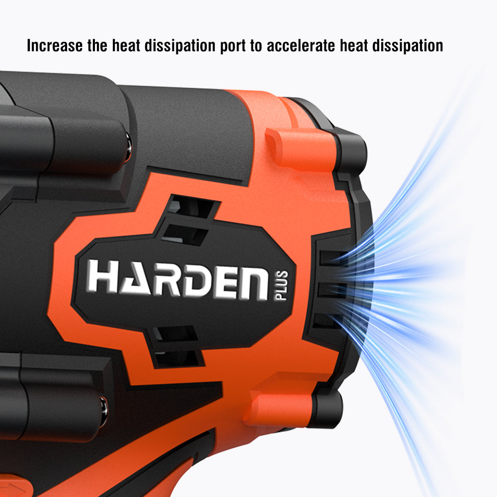 PISTOLA DE IMPACTO INALAMBRICO SIN ESCOBILLA 20V 1/2 850Nm CON BATERIA (4Ah) Y CARGADOR - HARDEN