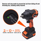 PISTOLA DE IMPACTO INALAMBRICO SIN ESCOBILLA 20V 1/2 850Nm CON BATERIA (4Ah) Y CARGADOR - HARDEN