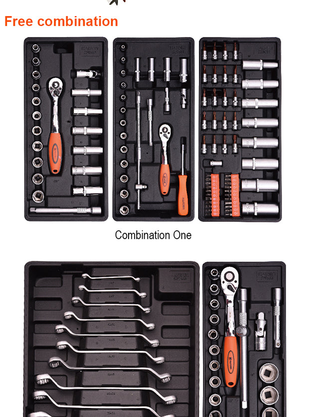 Carro Porta herramientas 7 cajones con 141 herramientas Harden 520606