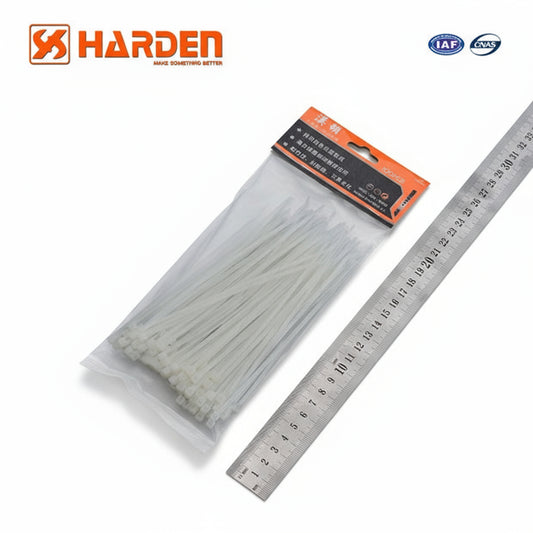 ZUNCHOS PARA CABLE 150 (6") x 2.5 BLANCO  PAQUETE DE 100  -  HARDEN