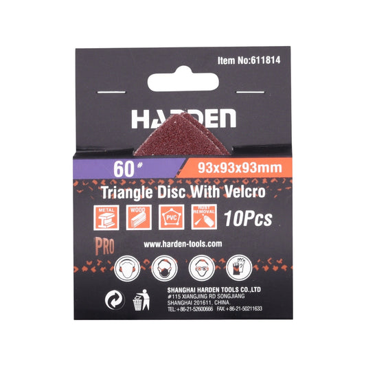 LIJA TRIANGULAR CON VELCRO EMPAQUE DE 10 -  HARDEN