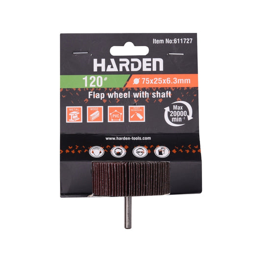 RUEDA FLAP (1.000 HOJAS) C/ VASTAGO (1/4)  -  HARDEN