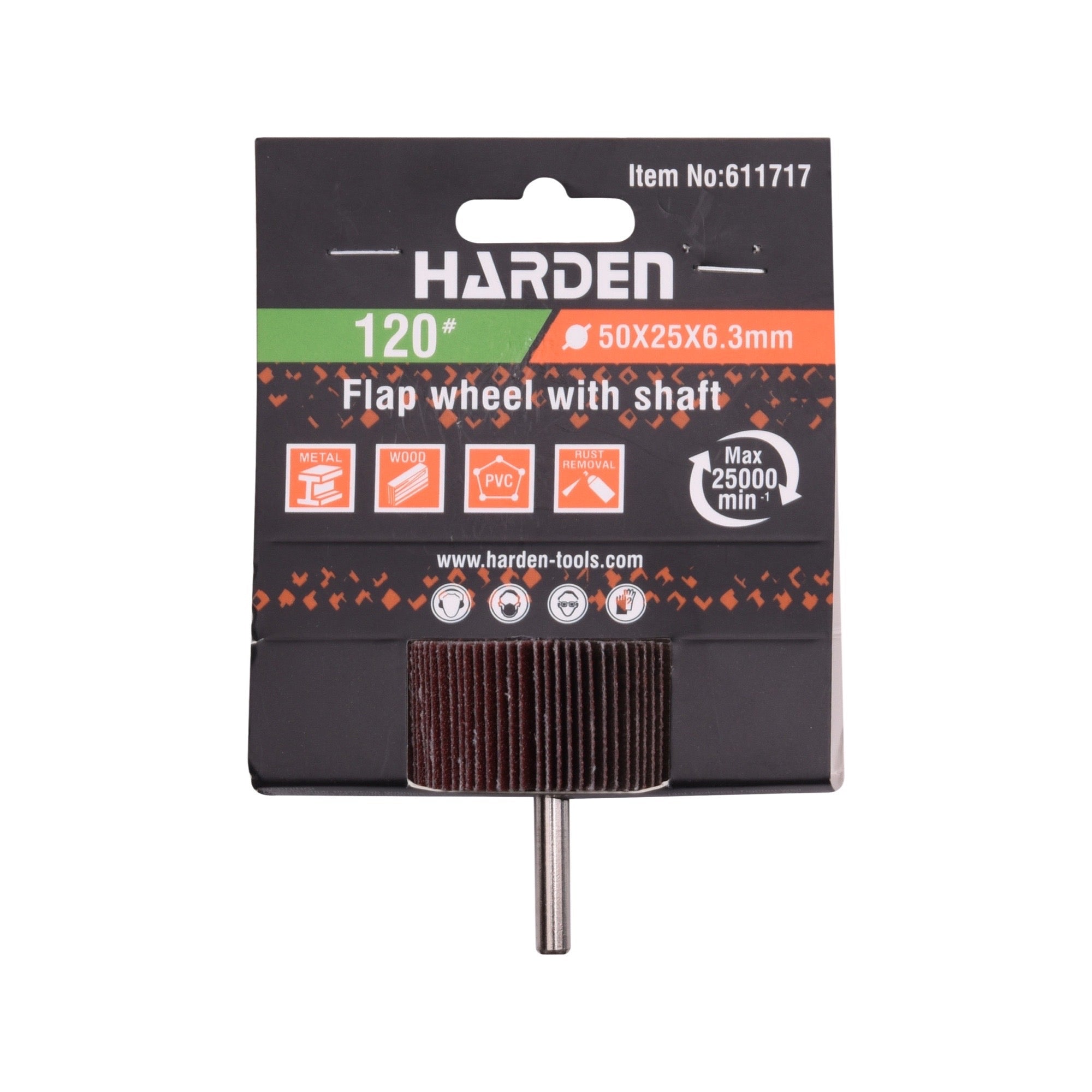 RUEDA FLAP (1.000 HOJAS) C/ VASTAGO (1/4)  -  HARDEN