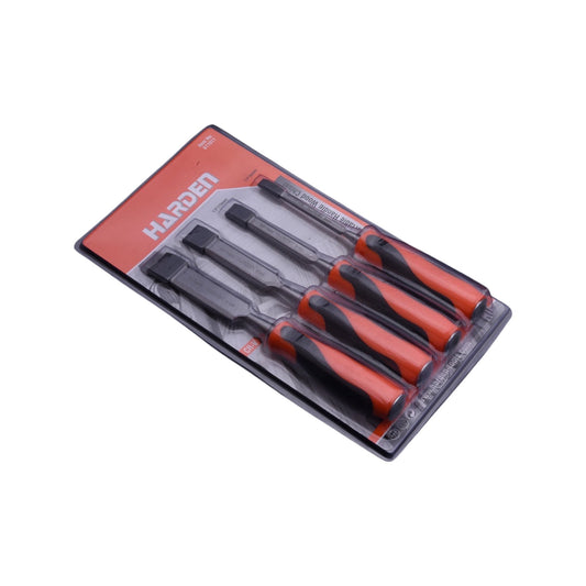 JUEGO DE CINCELES PARA MADERA  4PZS 6mm (1/4), 13mm (1/2), 19mm (3/4), 25mm (1")  -  HARDEN