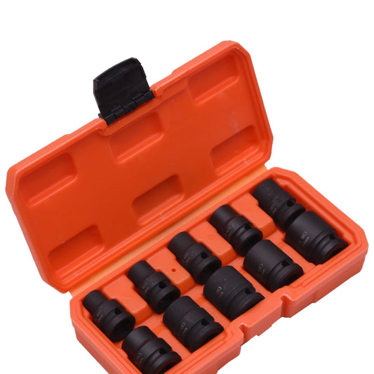 JUEGO DE DADOS DE IMPACTO 1/2" CORTOS 10PZS  -  HARDEN