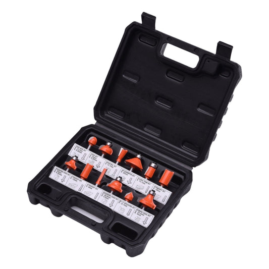 JUEGO DE PUNTAS PARA ROUTER DE 1/4  12 PIEZAS  -  HARDEN
