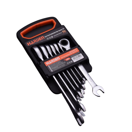 JUEGO DE LLAVES COMBINADAS CON RATCHET  7PZS  -  HARDEN