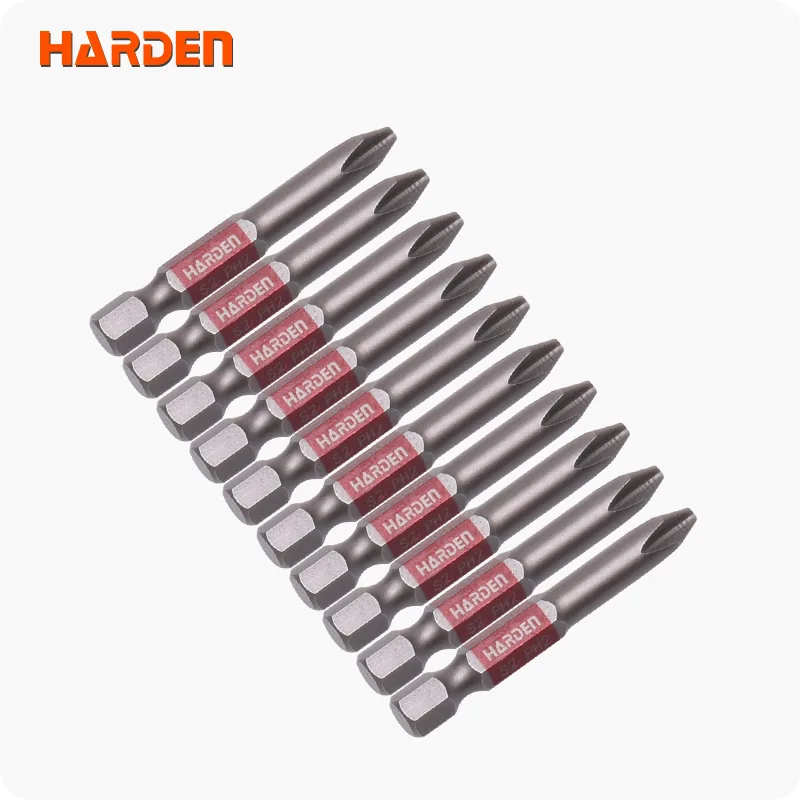 PUNTAS DE DESTORNILLADOR PARA TALADRO — PUNTA ESTRELLA ACERO INDUSTRIAL PH2 x 50mm CAJA DE 10 - HARDEN