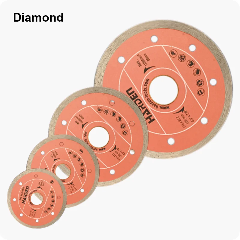 DISCO DE CORTE DIAMANTADO CONTINUO — DISCO DE CORTE DIAMANTADO CONTINUO 115mm (4-1/2) X 22.2mm (7/8") - HARDEN