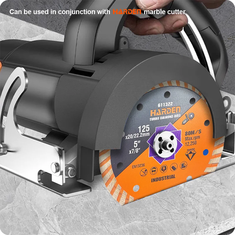 DISCO DE CORTE DIAMANTADO TURBO — DISCO DE CORTE DIAMANTADO TURBO 115mm (4-1/2") X 22.2mm (7/8") - HARDEN
