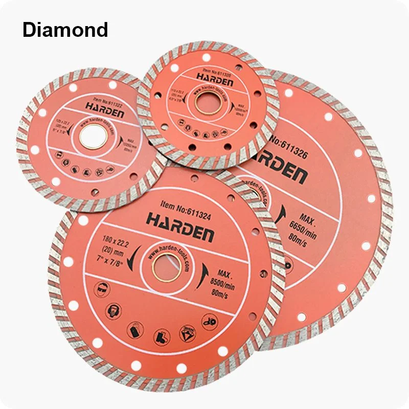 DISCO DE CORTE DIAMANTADO TURBO — DISCO DE CORTE DIAMANTADO TURBO 115mm (4-1/2") X 22.2mm (7/8") - HARDEN