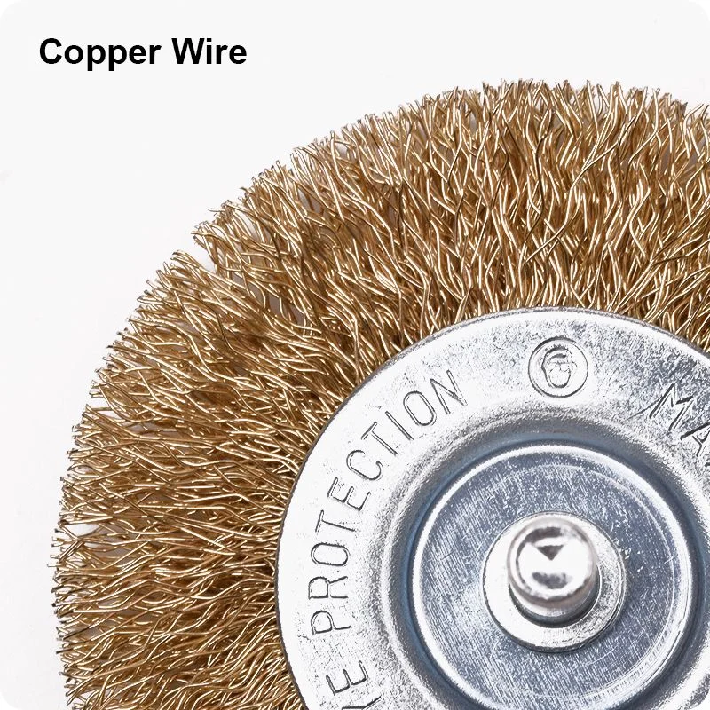 CEPILLO CIRCULAR ONDULADO CON VASTAGO — CEPILLO DE ALAMBRE CIRCULAR CON VASTAGO 50mm (2") - HARDEN
