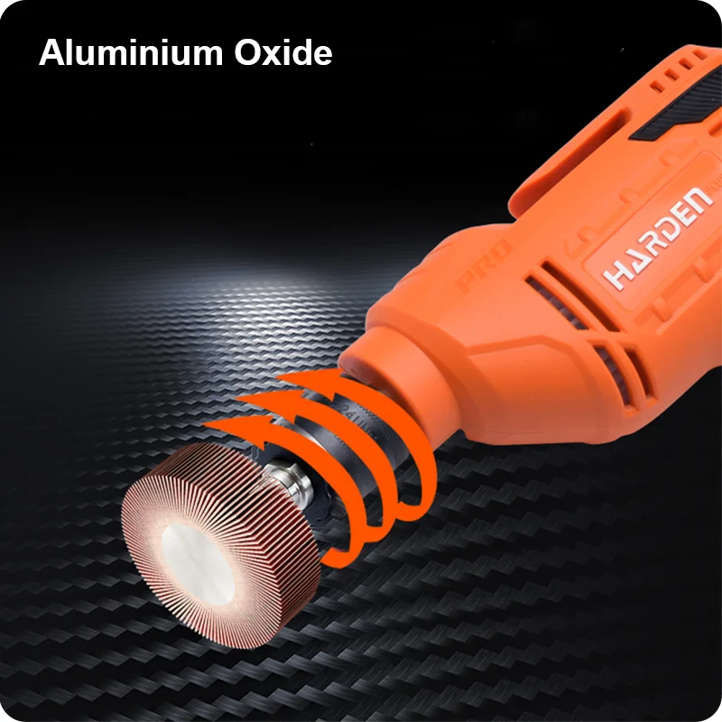 RUEDA FLAP (1.000) HOJAS CON VASTAGO — RUEDA FLAP (1.000 HOJAS) C/ VASTAGO (1/4) 25mm x 25mm 40# - HARDEN