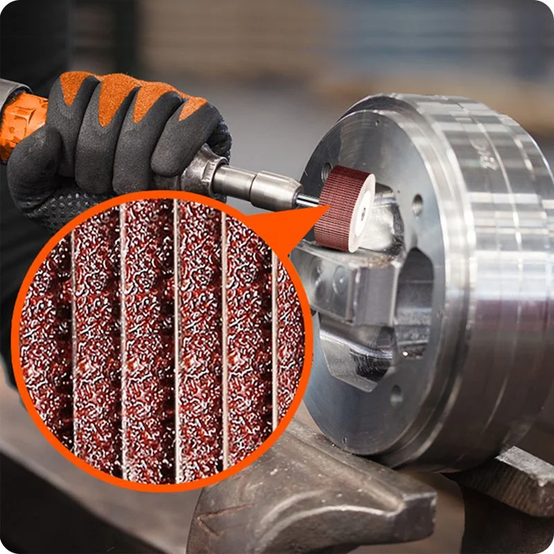 RUEDA FLAP (1.000) HOJAS CON VASTAGO — RUEDA FLAP (1.000 HOJAS) C/ VASTAGO (1/4) 25mm x 25mm 40# - HARDEN