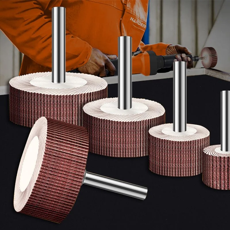 RUEDA FLAP (1.000) HOJAS CON VASTAGO — RUEDA FLAP (1.000 HOJAS) C/ VASTAGO (1/4) 25mm x 25mm 40# - HARDEN