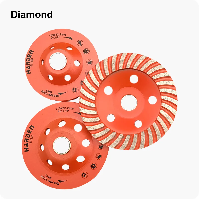 DISCO DE DESBASTE DIAMANTADO — DISCO DE DESBASTE DIAMANTADO 115mm (4-1/2") X 22.2mm (7/8") - HARDEN