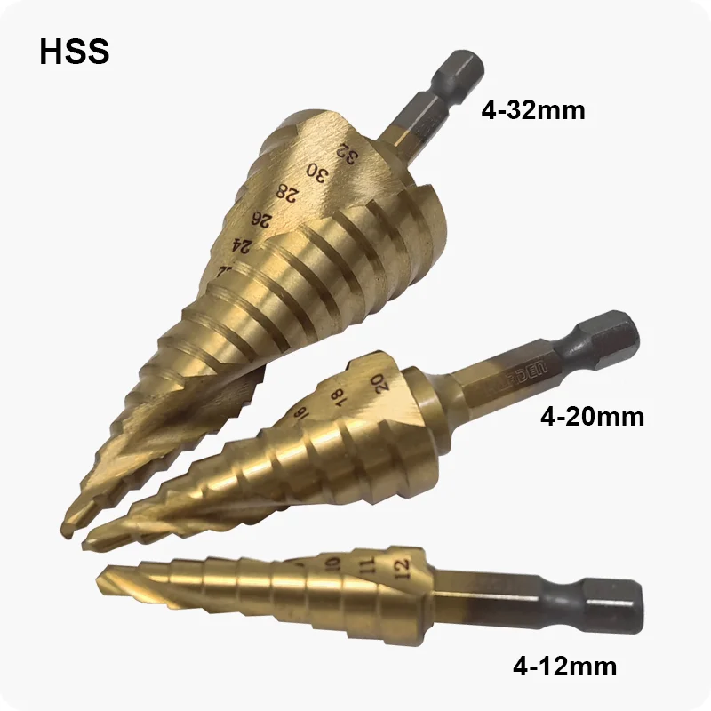 BROCA ESCALONADA HSS — BROCA ESCALONADA P/ METAL HSS M4 - M12 - HARDEN