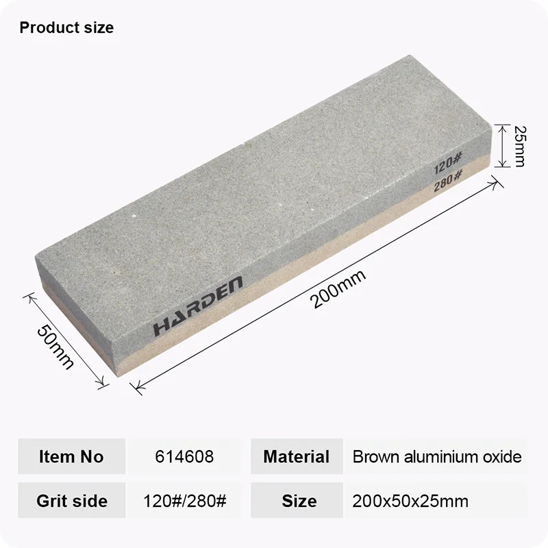 PIEDRAS ABRASIVAS PARA AFILAR — PIEDRA P/ AFILAR COMBINADA 8" (200mm) 120# Y 280# - HARDEN