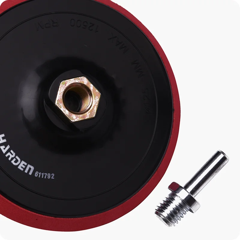 BASE PARA LIJA — DISCO SOPORTE CON VELCRO PARA LIJA CIRCULAR 100mm (4") - HARDEN