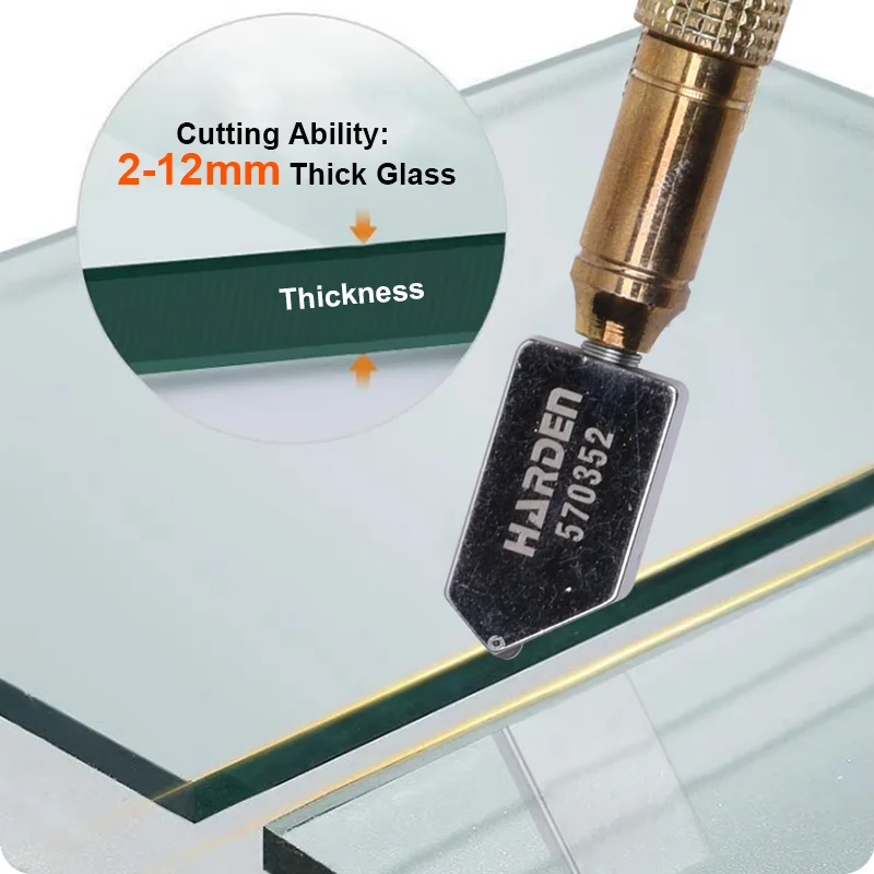 CORTADOR DE VIDRIO AUTOLUBRICANTE — CORTADOR DE VIDRIO 175mm CON ALIMENTADOR DE ACEITE AUTOMATICO - HARDEN
