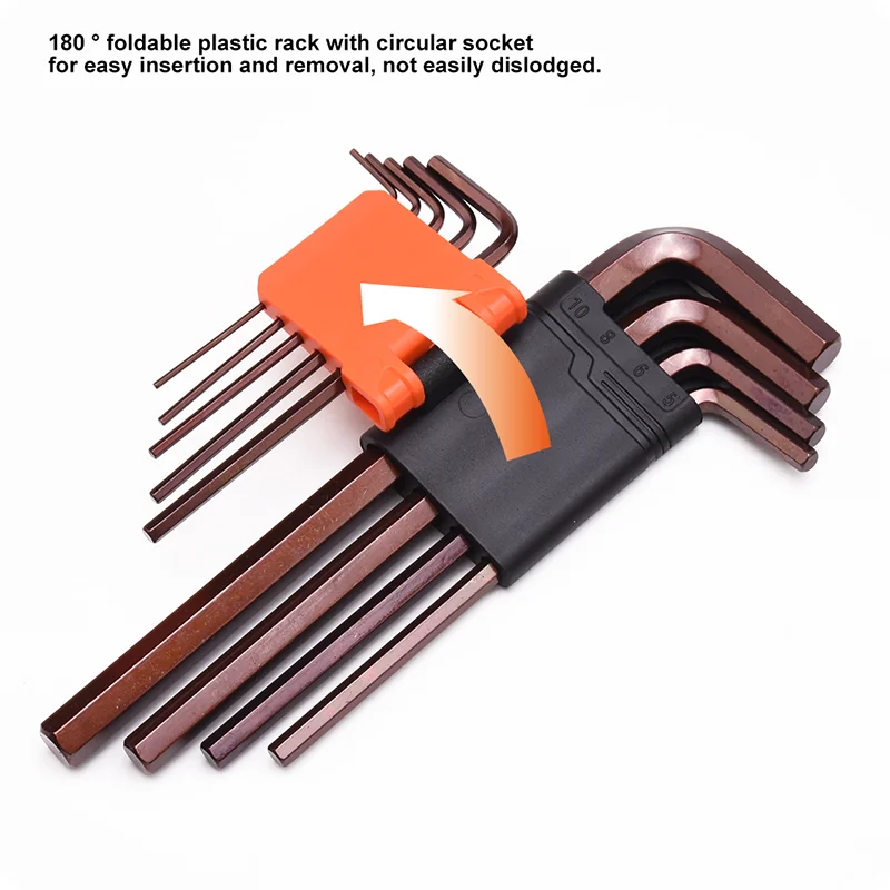 JUEGO DE LLAVE ALLEN LARGAS — JUEGO DE LLAVES ALLEN LARGAS 9PZS - HARDEN