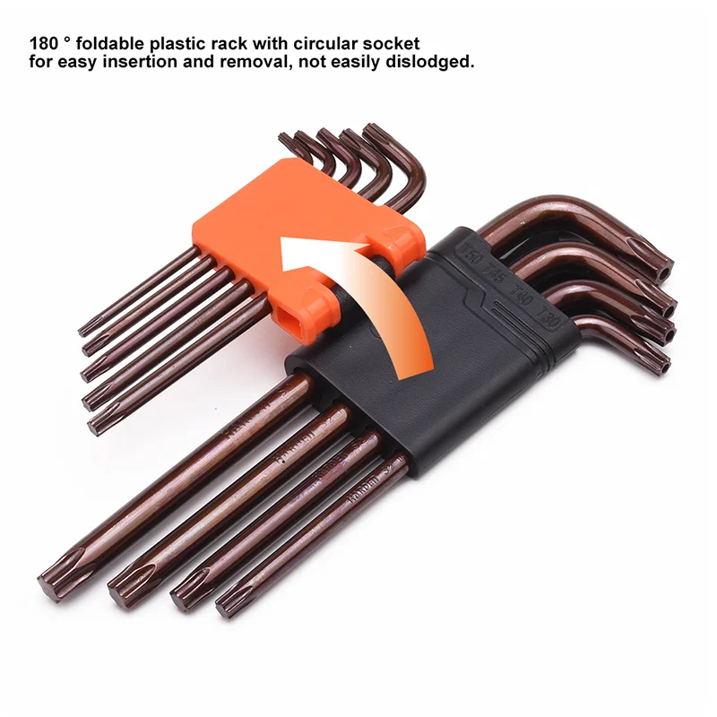 JUEGO DE LLAVES TORX LARGAS — JUEGO DE LLAVES TORX LARGAS 9PZS - HARDEN