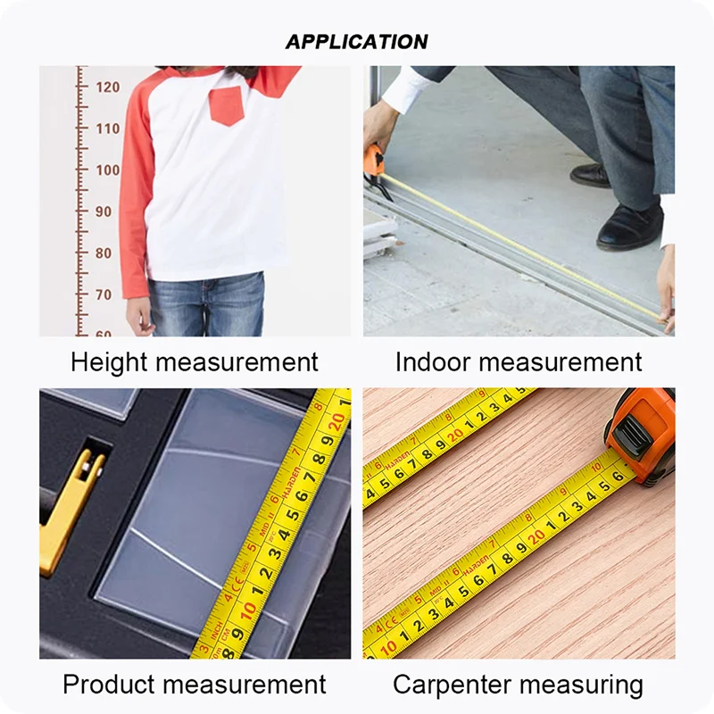 CINTAS METRICAS PLASTICAS — CINTA METRICA Y PULGADAS CARCASA ABS 3M x 16mm - HARDEN