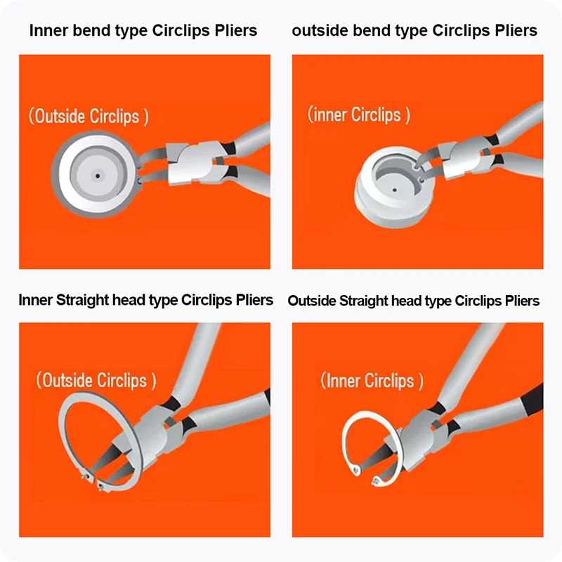 PINZA PARA ABRAZADERA EXTERNA — PINZA RECTA PARA ANILLOS DE RETENCION EXTERNO 7" - HARDEN