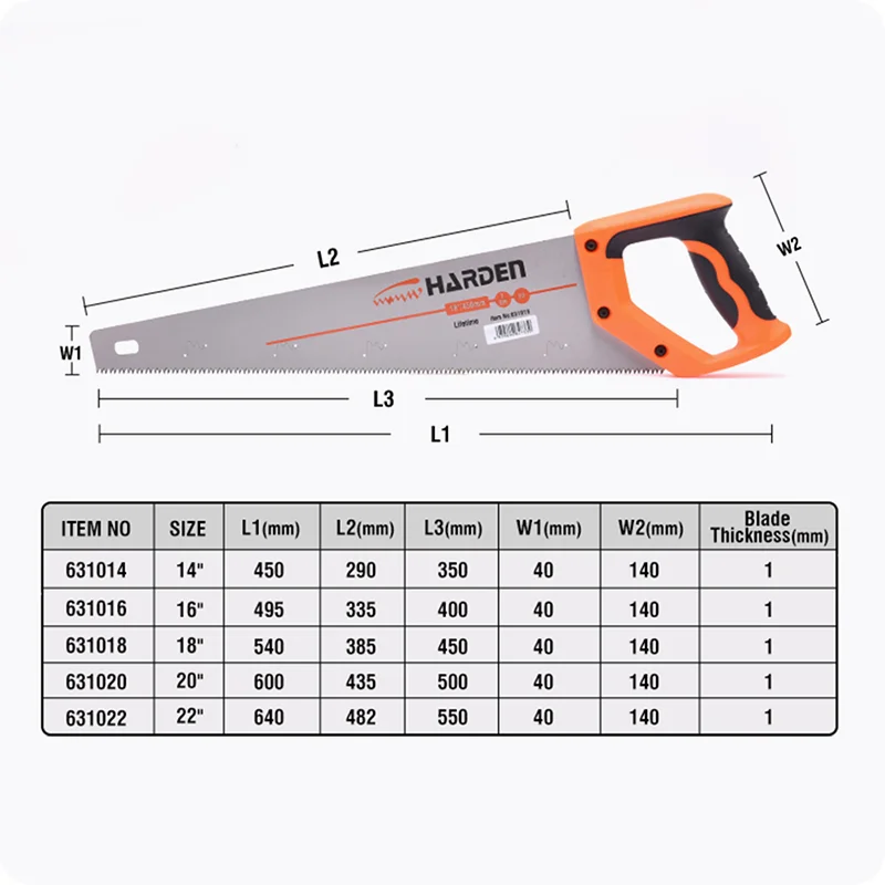 SERRUCHO DE MANO — SERRUCHO DE MANO 14" (350mm) - HARDEN