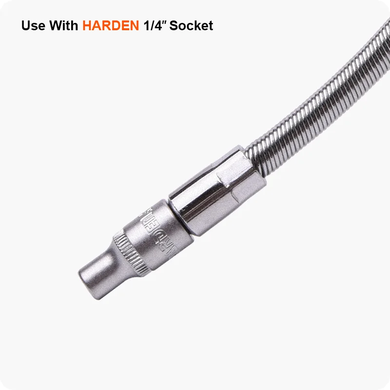 EXTENSION DE RESORTE — EXTENSION FLEXIBLE PARA DADOS (SOCKET) 1/4 x 250mm - HARDEN