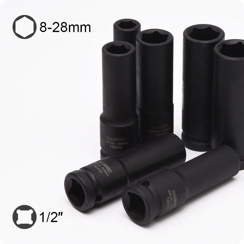 DADO DE IMPACTO 1/2 LARGO 6PT — DADO DE IMPACTO 1/2 LARGO 6PT 8mm - HARDEN