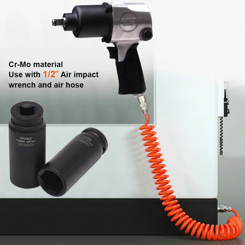 DADO DE IMPACTO 1/2 LARGO 6PT — DADO DE IMPACTO 1/2 LARGO 6PT 8mm - HARDEN