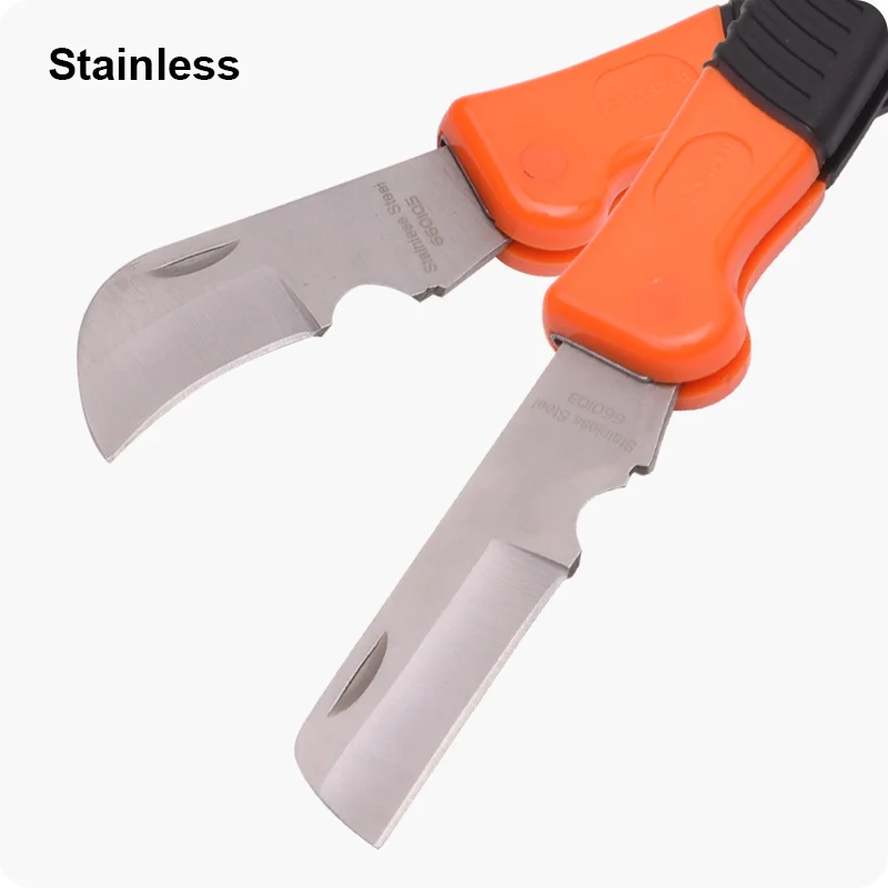 CUCHILLO PELACABLE — CUCHILLO PELACABLE RECTO PLEGABLE 195mm (8") - HARDEN