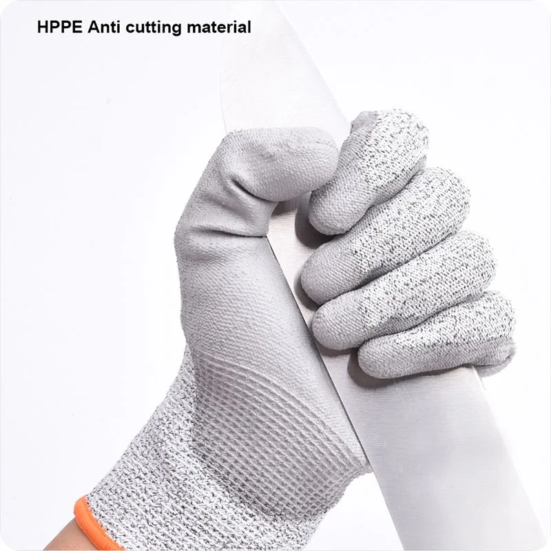GUANTES ANTICORTE — GUANTE ANTICORTE DE HPPE SIN COSTURA CON PALMA DE POLIURETANO 10" (PAR) - HARDEN