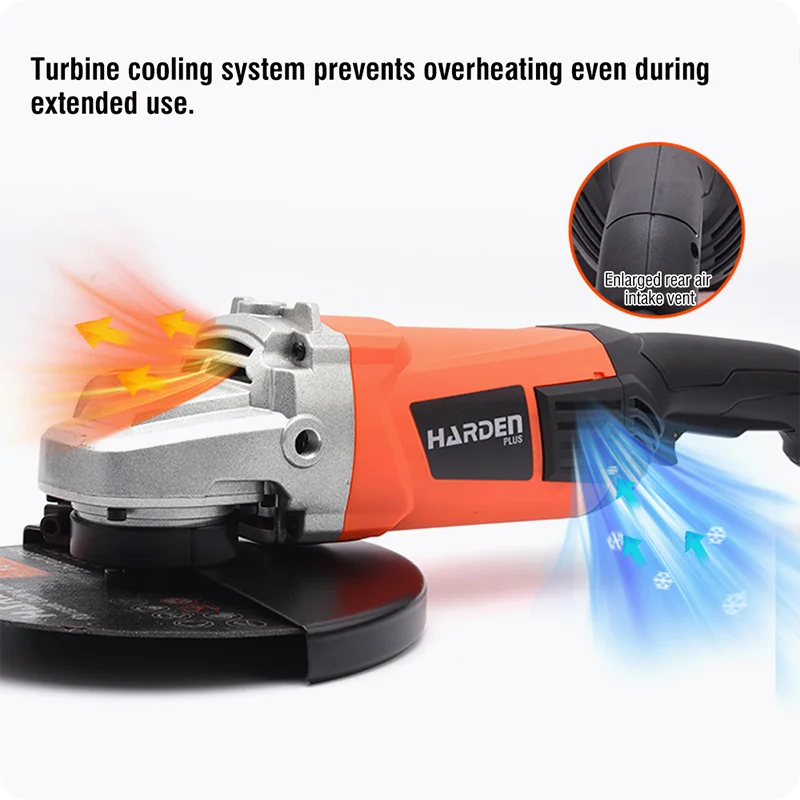 FLEXIBLE DE 9" — ESMERILADORA ANGULAR (FLEXIBLE) 9" 2.200W 8.500RPM - HARDEN