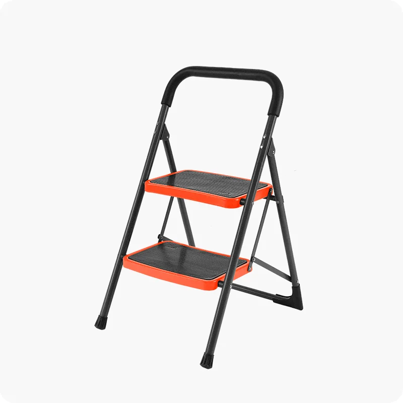 ESCALERA PLEGABLES DE ACERO — ESCALERA PLEGABLE DE ACERO CARGA 150Kg 2 PELDAÑOS - HARDEN