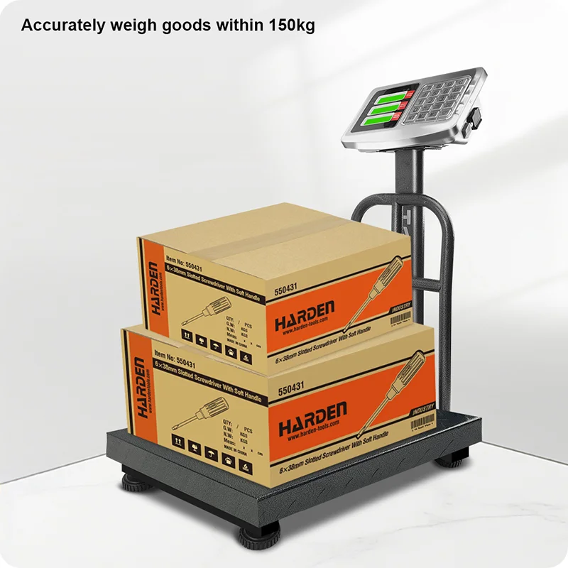 BASCULA DE PLATAFORMA — BASCULA ELECTRONICA DE PLATAFORMA 150KG (330LB) 300x400mm - HARDEN