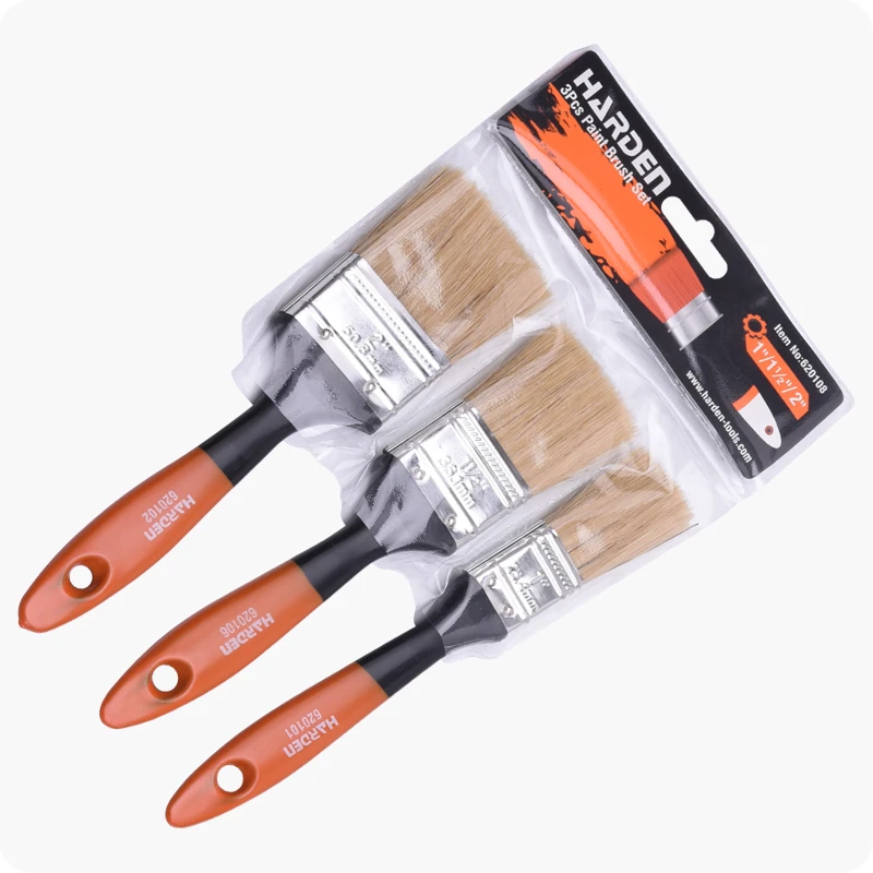 JUEGO DE BROCHAS — JUEGO DE BROCHAS MANGO PLASTICO 3PZS 1", 1-1/2" Y 2" - HARDEN