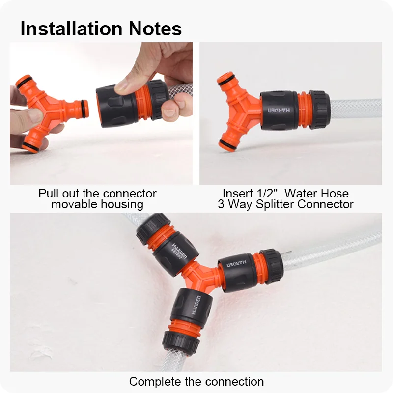 CONECTORES PLASTICOS DE MANGUERA — CONECTOR PARA MANGUERA TIPO Y DE TRES VIAS 1/2 - HARDEN