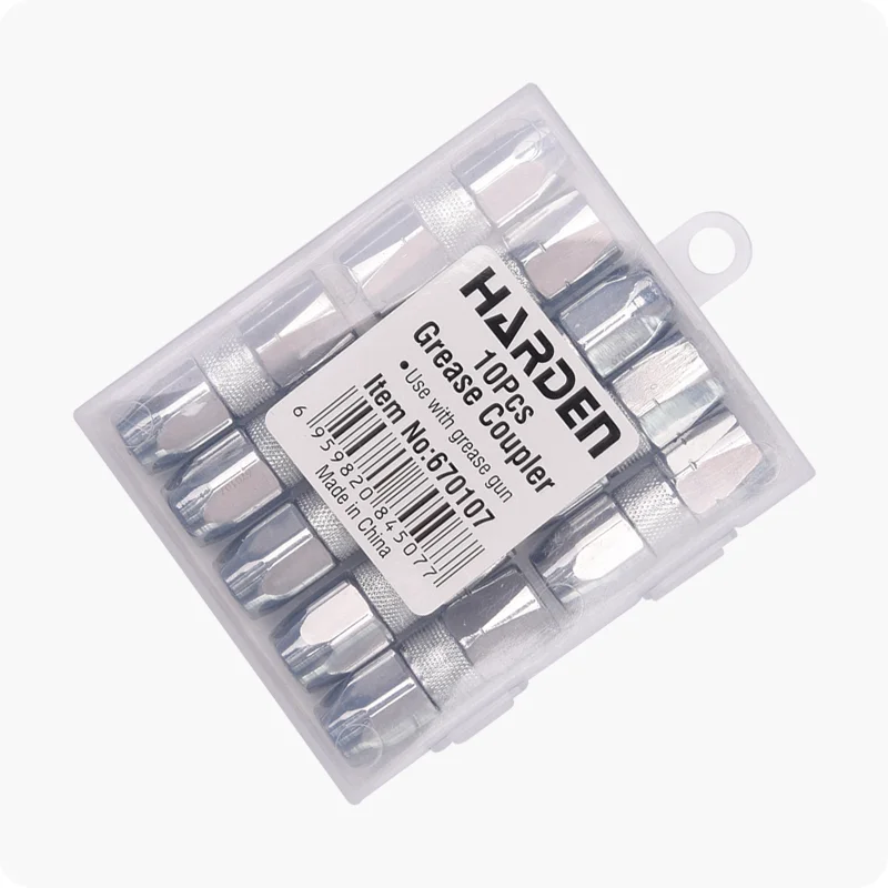 BOQUILLAR Y COUPLER — BOQUILLA PARA GRASERA (COUPLER) TIPO BOLA CAJITA DE 10PZS - HARDEN