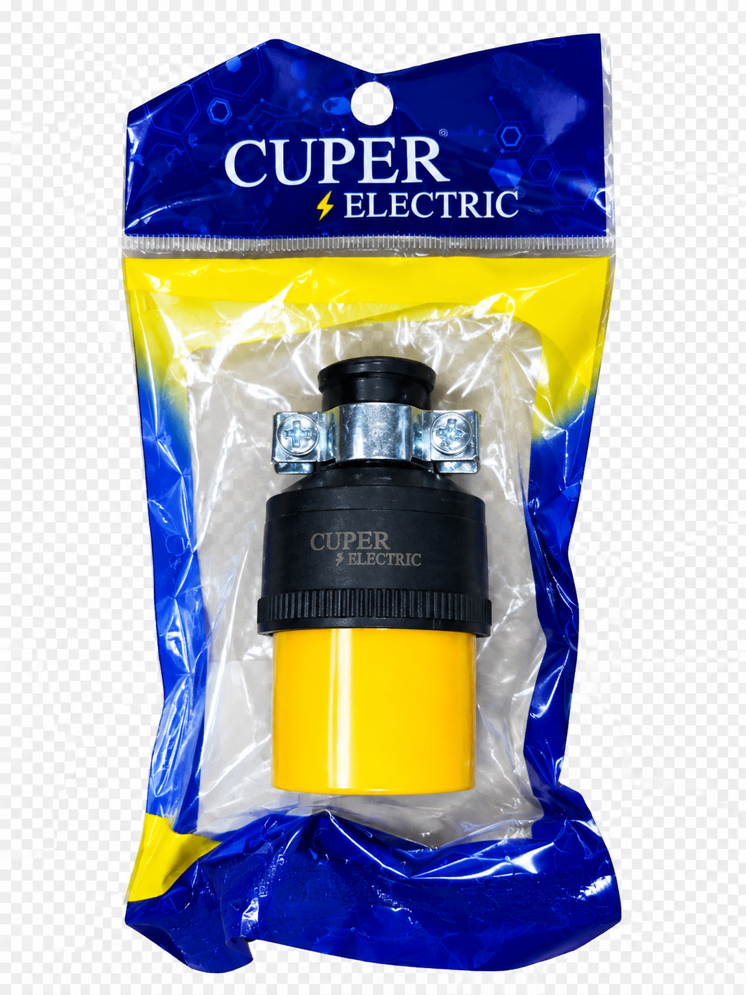 ENCHUFE HEMBRA TIPO CHINO BLINDADO DE GOMA — 15A 125V · NATURAL