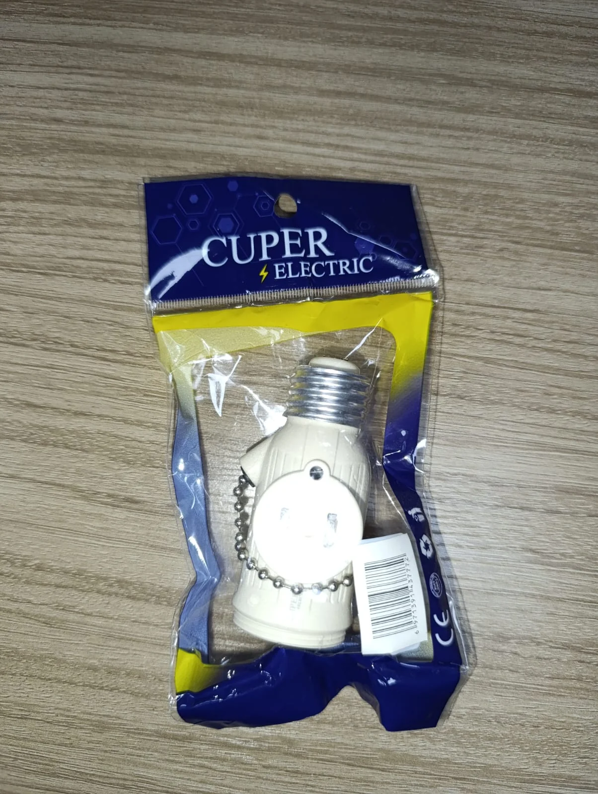 ADAPTADOR PORTA LAMPARA — BASE E27 · CINCADO AMARILLO